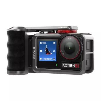 Metallist kaitsekarp Puluz käepidemega DJI Osmo Action 5 Pro / Action 4 / Action 3 jaoks