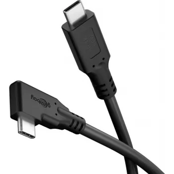 Goobay USB-C kaabel 90° 1 m must - 60 W 5 Gbit/s Power Delivery (79421)