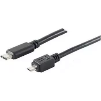 USB-kaabel Micro-USB B USB C ShiverPeaks BS77145-1.0 1m Must