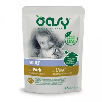 Oasy tükid kastmes täiskasvanud koertele KANALIHA 85g