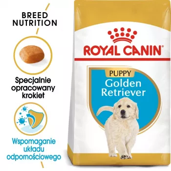 Kuiv koeratoit Royal Canin Golden Retriever Junior 12 kg — linnuliha, 29% valku, 16% rasva