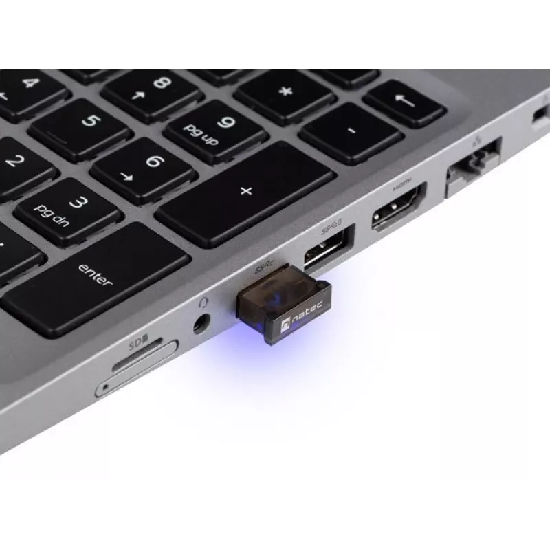 BLE beacon NATEC NBD-2003 USB Bluetooth 5.0 adapter — must, 20 m leviala, USB Type-A