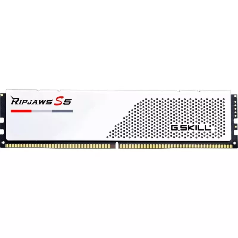 DIMM 96 GB DDR5-6000 (2x 48 GB) topeltkomplekt, mälu valge, F5-6000J3036F48GX2-RS5W, Ripjaws S5, INTEL XMP