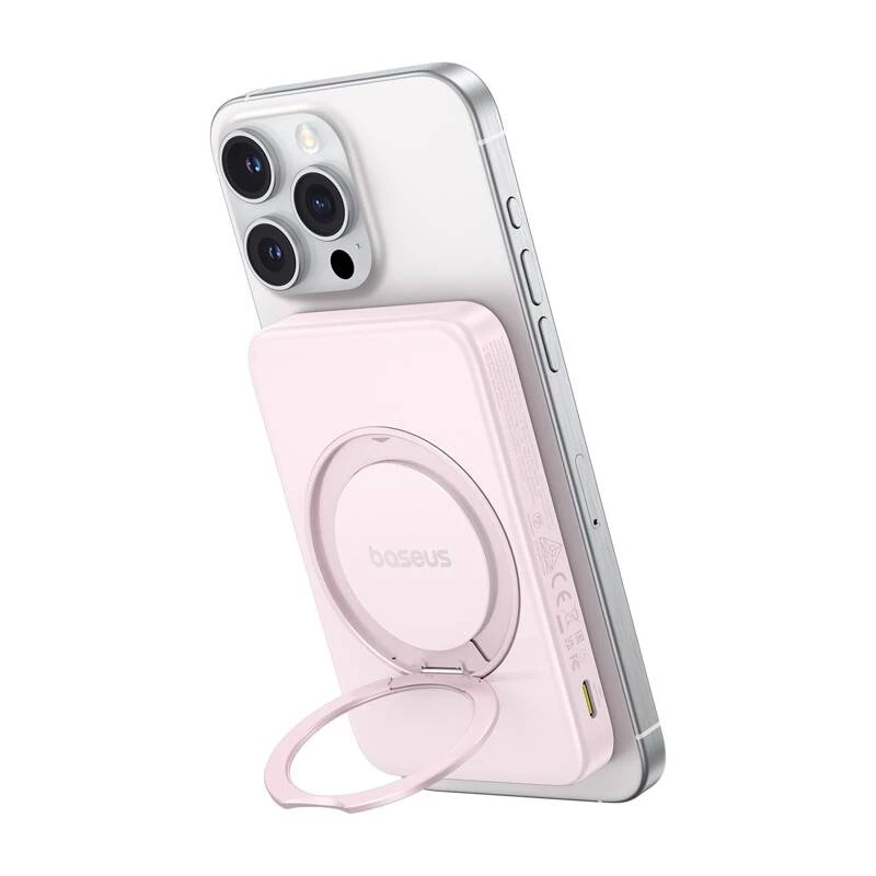 Akupank Baseus PicoGo Qi2 5000mAh 20W Roosa