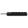 Toitepikendus SAVIO LZ-18 — 5 m kaabel, 5 vahelduvvoolupistikut, siseruumidesse, must, 10 A, 50 Hz