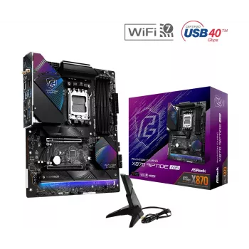 Emaplaat ASRock X870 Riptide WiFi — ATX, AMD X870, Socket AM5, DDR5, 4 DIMM, 256 GB, Wi‑Fi 7, 2.5GbE