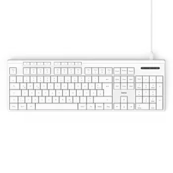 Juhtmega klaviatuur Hama CK-200 USB, valge
