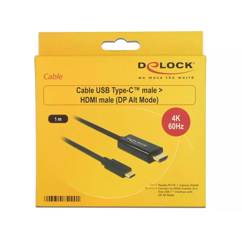 Video kaabli adapter DeLOCK 85290 USB USB-C HDMI-le 1 m must