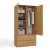 Topeshop SZAFA MALWA ART bedroom wardrobe/closet 5 shelves 2 uks(s) tamm