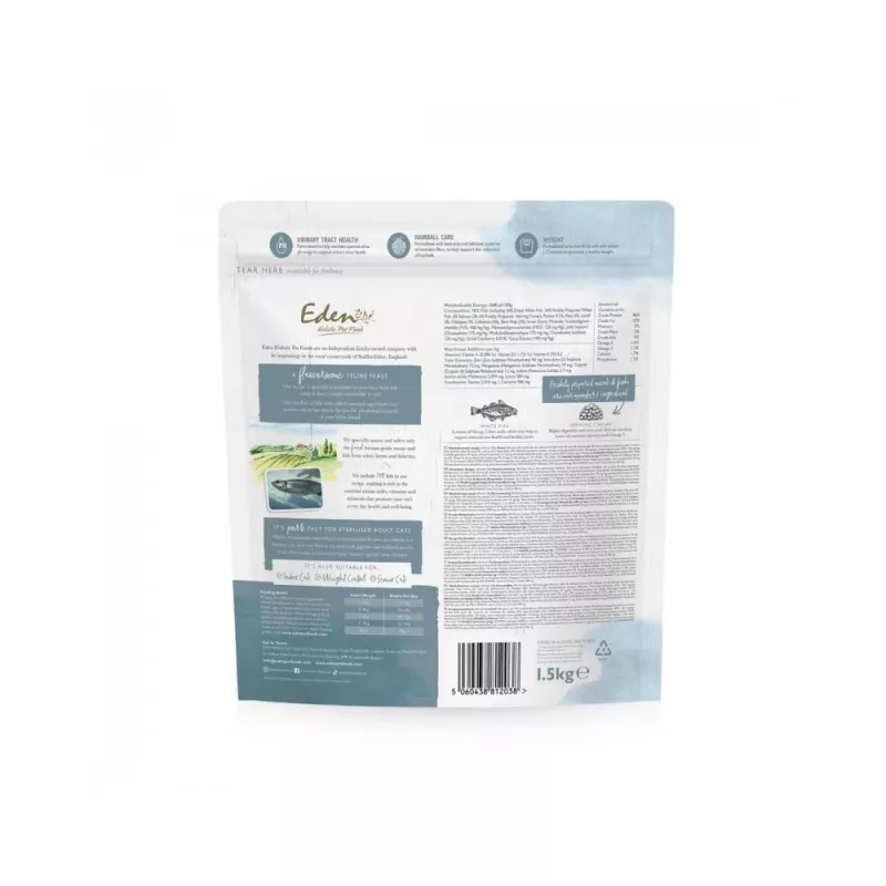 EDEN Valge Fish with Herring Caviar - kuiv kassitoit - 1,5 kg
