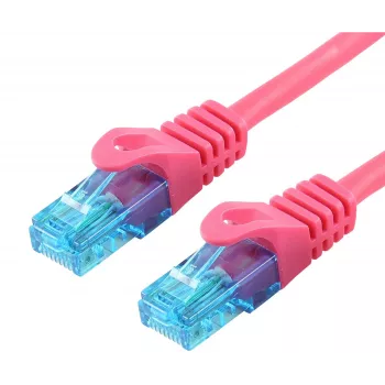 LOGON võrgukaabel TCU55U030M — Cat5e U/UTP, RJ-45 kuni RJ-45, 3 m, magenta, kullatud kontaktidega