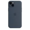 Silikoonümbris Apple iPhone 14 Plus MagSafe Storm Blue