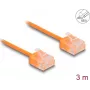 Võrgukaabel DeLOCK RJ45 Cat.6 UTP üliõhuke 3m oranž