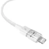 Baseus Gem USB to IP 2.4A kiirlaadimiskaabel 2 m valge