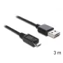 USB-kaabel DeLOCK EASY-USB 2.0-A - USB 2.0 micro-B 3m