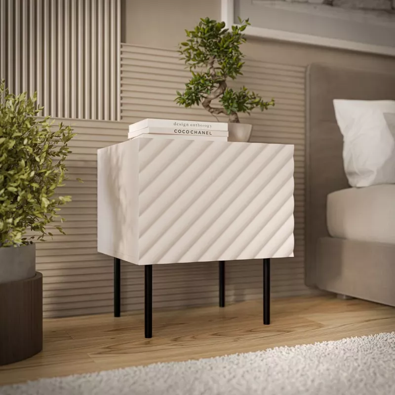 Öökapikomplekt Cama LUCCA, cama meble, 47x40x52 cm, cashmere, MDF/puitlaastplaat, 2 tk
