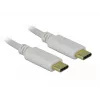 Delock - USB-C / toitekaabel - 24-kontaktiline USB-C (M) kuni 24-kontaktiline USB-C (M) - 5 A - 15cm - USB-toiteallikas (100 W), toetab Power Delivery 2,0 - Valge (85357)