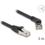 võrgukaabel DeLOCK RJ45 Cat.6A 45° right nurgaga to sirge 3m Must