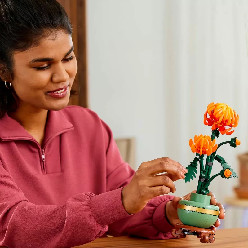 LEGO Icons Krüsanteemilille ehituskomplekt loominguline mudelikomplekt täiskasvanutele kunsttaime ehitamiseks kingitus naistele meestele talle või talle kodu kontor