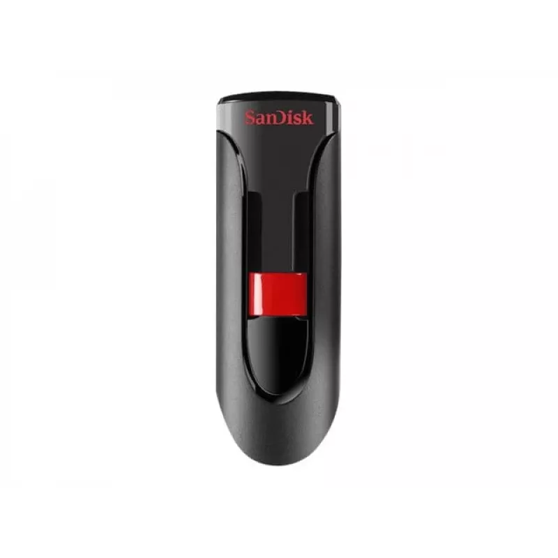 USB-mälupulk SANDISK Cruzer Glide 32 GB USB Type-A 2.0, liugdisain, paroolikaitse, must/punane