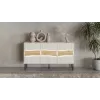 Kummut Cama Meble INSERTO 3D 143,5×40×80 cm — kašmiirviimistlus LED-ga