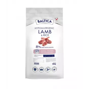 BALTICA NUTRACEUTIC Hüpoallergeenne Lamb & Rice M 12 kg