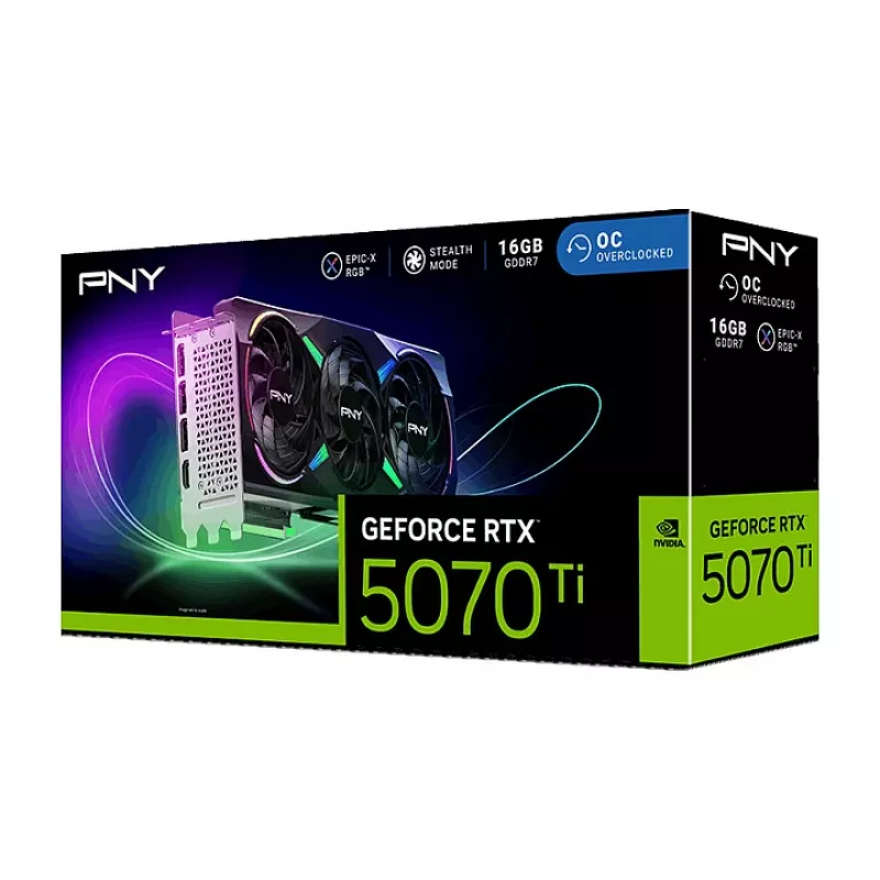 PNY GeForce RTX 5070 Ti EPIC-X RGB 16GB GDDR7 graafikakaart
