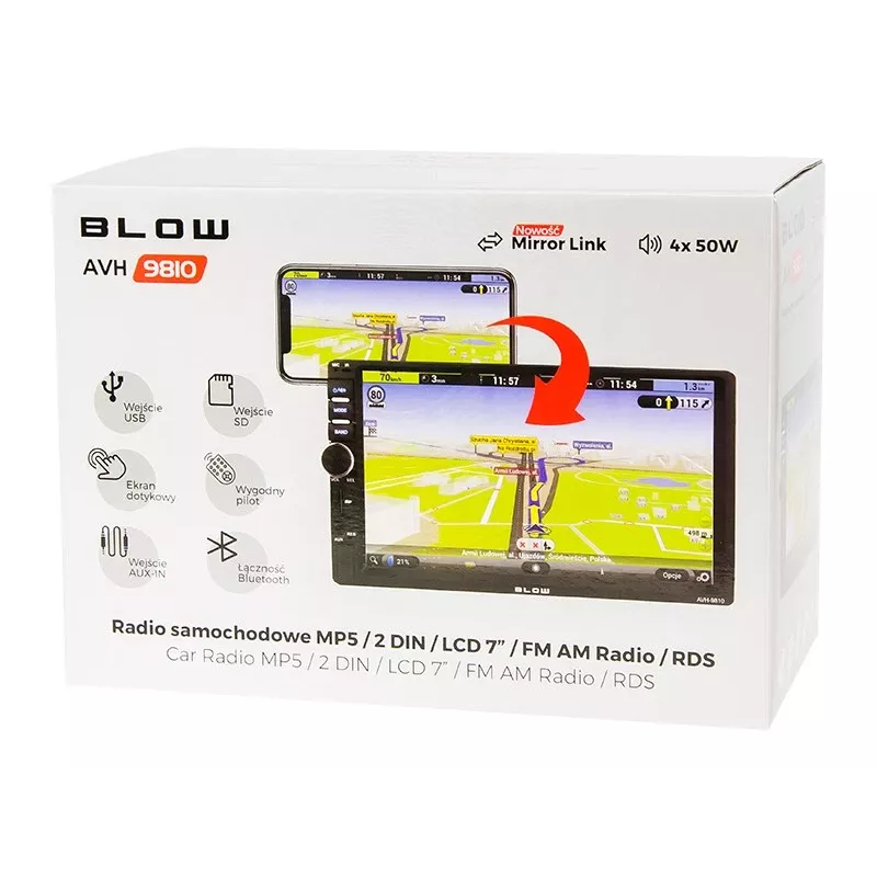 BLOW Raadio AVH-9810 2DIN 7