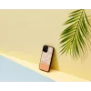 Kaitsev telefoniümbris Man and Wood iPhone 12 mini jaoks — roosa lill mustal