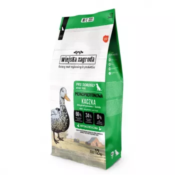 WIEJSKA ZAGRODA Monoproteinowa Kaczka M/L - kuiv koeratoit - 12 kg