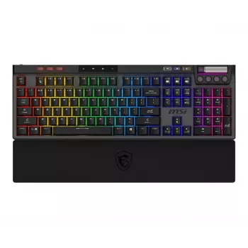 Mehaaniline mänguriklaviatuur MSI Strike Pro W Silent US paigutus RGB taustvalgustusega, juhtmega, taktiilsed vaiksed lülitid