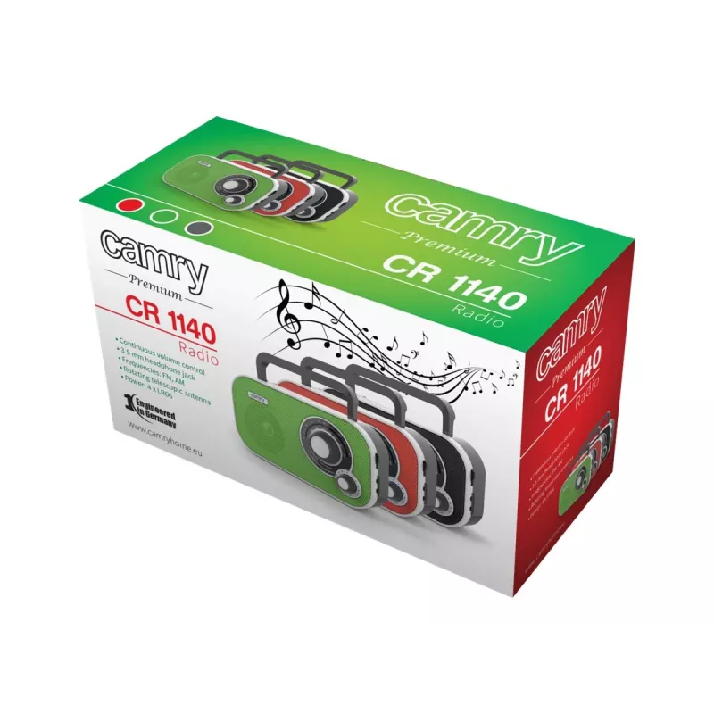 Kaasaskantav raadio Camry CR 1140R punane