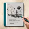 Ebook New Kindle Scribe - 2024 release 10.2 glare-free 64GB Wi-Fi (ilma lukustuskuva reklaamideta) premium-pliiatsiga Jade