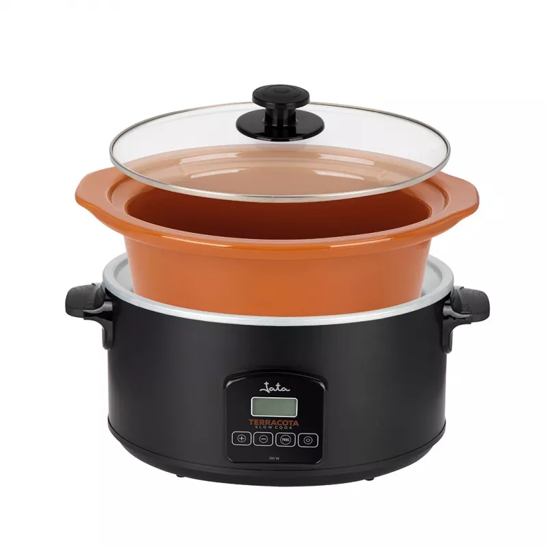 Slow cooker Jata JEOL2145 5 L 210 W Must Terrakota Nupud 230 V
