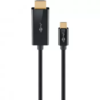 Goobay USB-C–HDMI-kaabel 4K 60 Hz 1 m must – –Pistik> HDMI (75696)