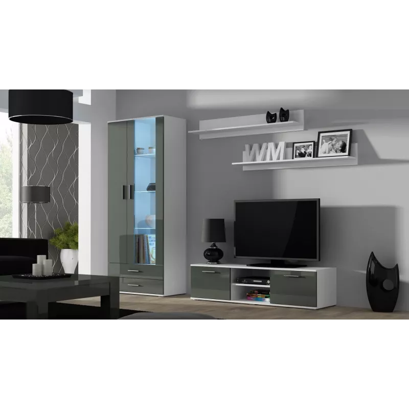 Cama komplekt of two shelves 125cm SOHO valge matt