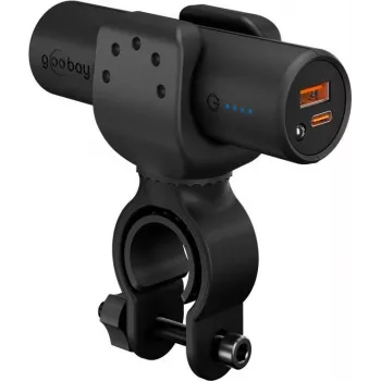 Goobay Bike Powerbank 5.0 tugevdatud hoidikuga jalgratta juhtrauale | 60656 | 5000 mAh | Must
