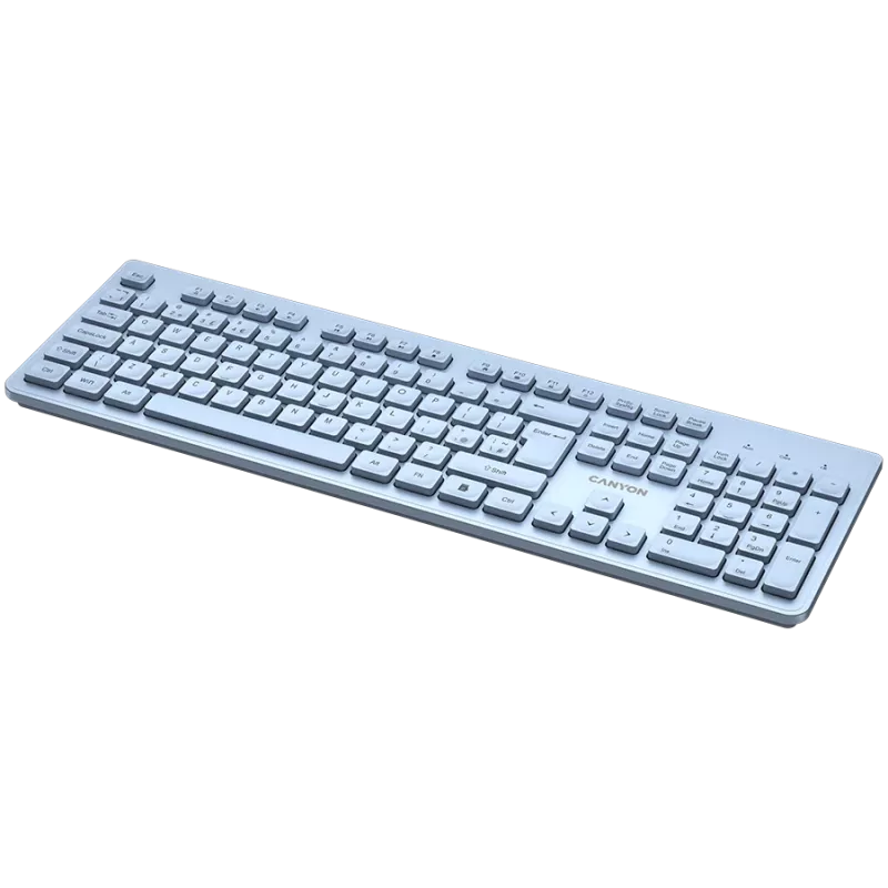 CANYON klaviatuur HKB-W01 UK/US AAA juhtmeta sinine