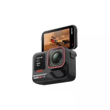 Spordikaamera Insta360 Ace Pro 2 — 50 MP, 8K Ultra HD (7680×3272), 1/1,3-tolline sensor, kuni 240 fps, sisseehitatud ekraan, Wi‑Fi, MicroSD, 177,7 g, must