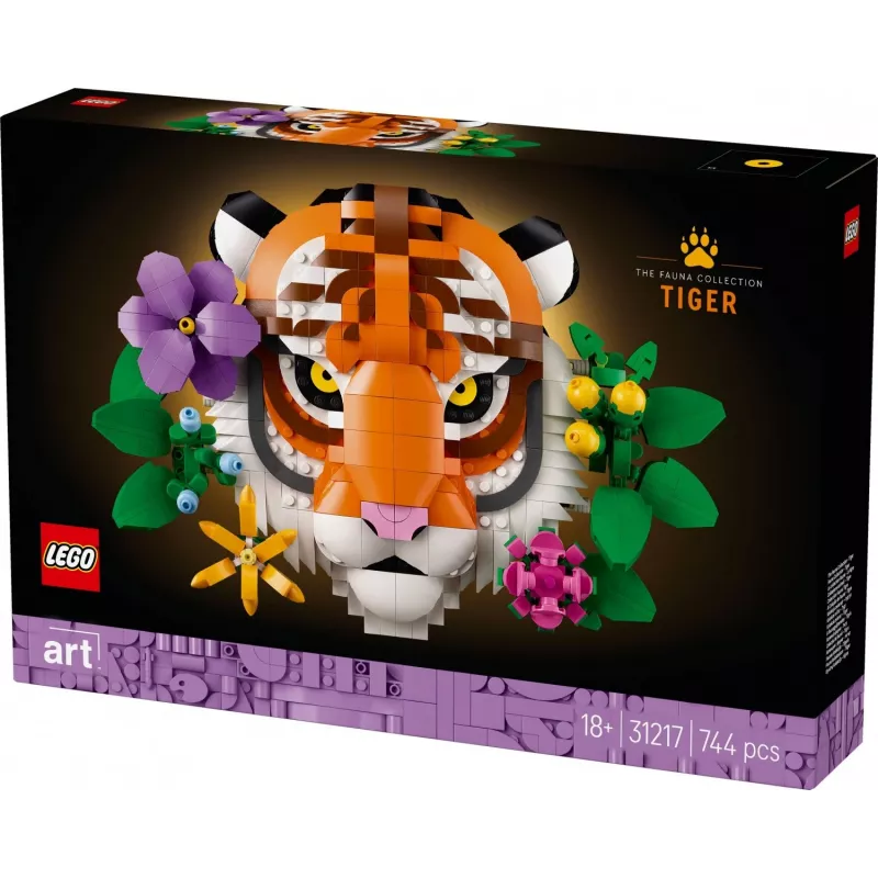 Ehitusmänguasi LEGO Art Fauna kollektsiooni tiigri komplekt 31217 – ehitatav tiigrimudel