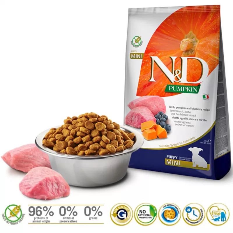 FARMINA N&D Pumpkin Mini Puppy - kuiv koeratoit - 2,5 kg