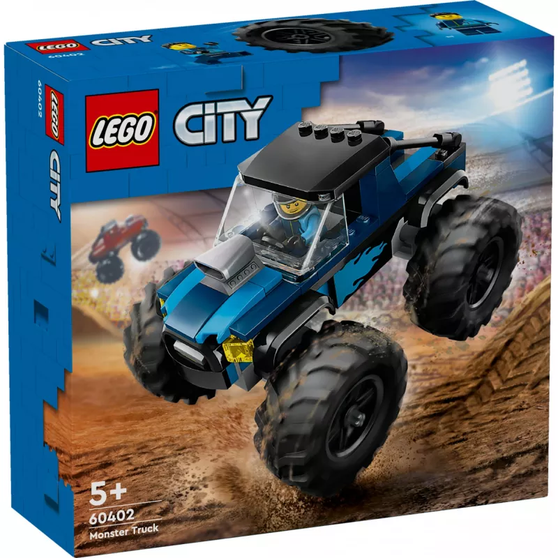 Ehitusmänguasi LEGO City 60402 Sinine Koletisveok suurte rehvidega, 148 osa, 1 minifiguur, vanusele 5+