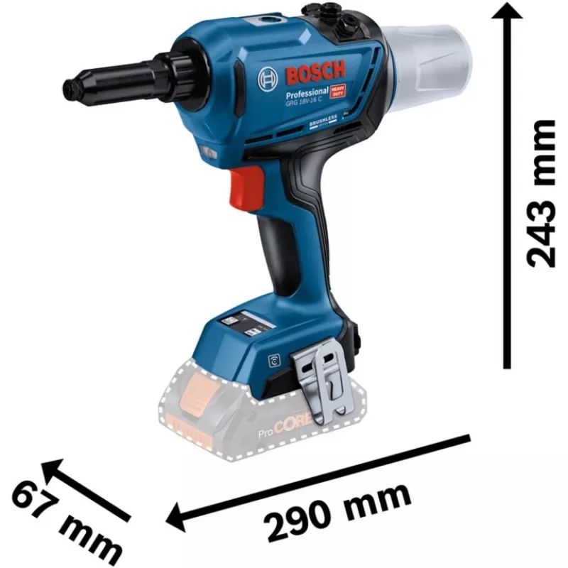 Bosch 0 601 9K5 001 elektroonne neetimistööriist Must, Roheline 3.2,4,4.8,5.0,5.6 mm 16000 kN