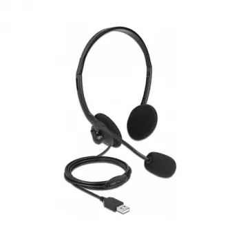 DeLOCK USB stereopeakomplekt helitugevuse reguleerimisega