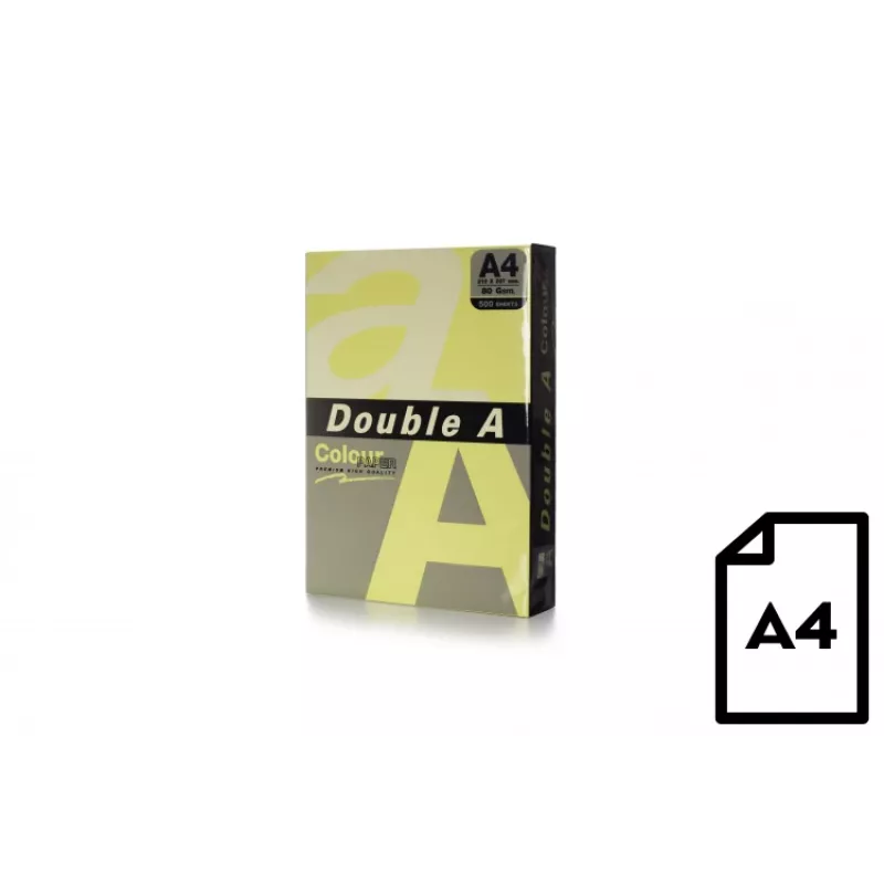 Värviline paber Double A, 80g, A4, 500 lehte, Cheese