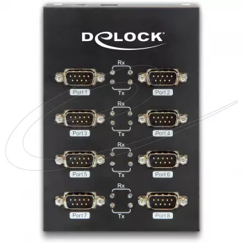 DeLock USB2.0 kuni 8 x jadaadapter - jadaadapter - USB2.0 - RS-232 - 8 porti (61860)