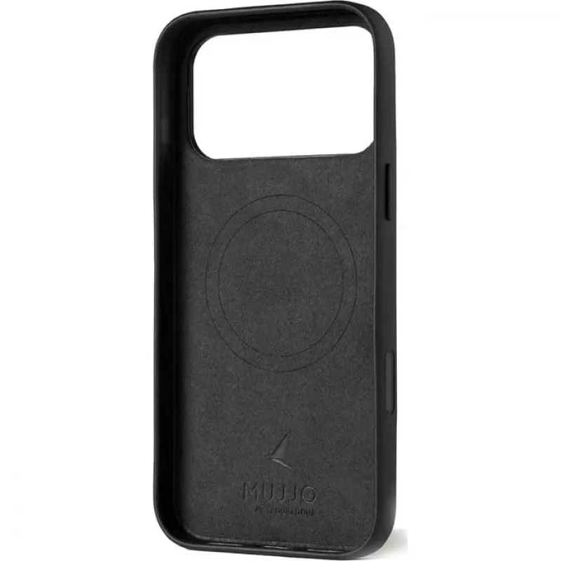 Mujjo Full Leather Case ümbris iPhone 17 Pro Max must