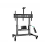 ONKRON TS1991E-B mobiilne põrandaalus telerile 55–100 tolli, must, kõrgus 1100–1600 mm, 130 kg, VESA kuni 1000×600