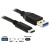 USB-kaabel DeLOCK 1m USB3.1-C/USB3.1-A 83870