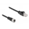 DeLOCK M12 adapterkaabel D-kodeeritud 4 kontaktiga emane RJ45 isasele 50 cm